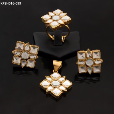 KPSH016 SDQ Kundan Pendant Set