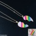 TPSH269 CHU Painted Rainbow Heart Pendant