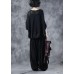 For Spring black knitted clothes casual o neck knitted blouse Batwing Sleeve